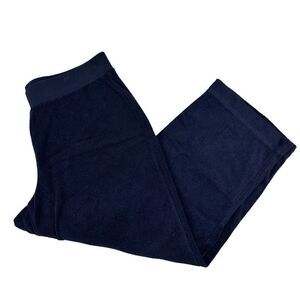 Talbots Terry Crop Pull On Pant size 1X Navy